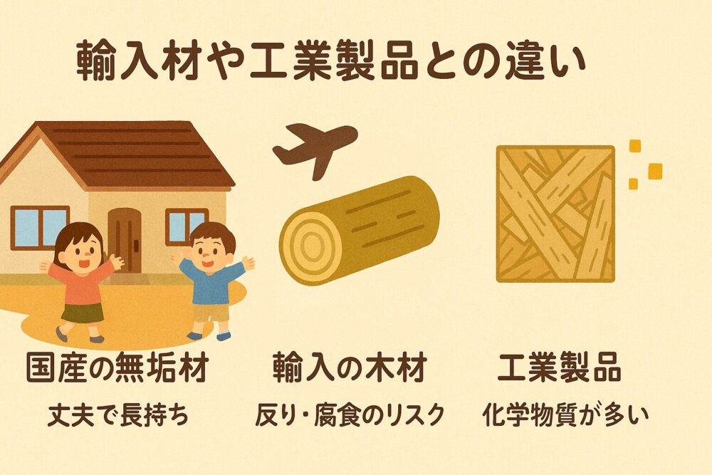 輸入材や工業製品との違い