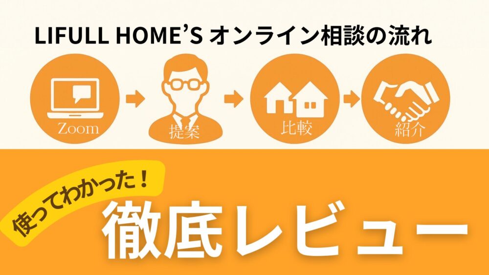 LIFULL HOME'S住まいの窓口オンライン相談使ってわかった徹底レビュー